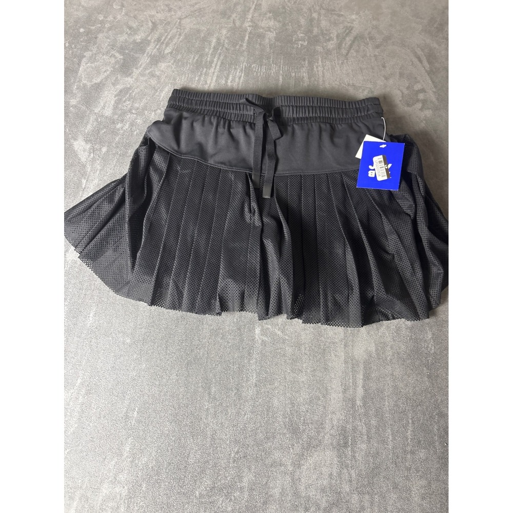 Black Onyx Pleated Mesh Tennis Skort with Built-In Shorts Small NWT